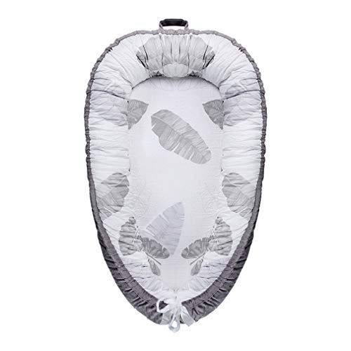  [아마존베스트]Mamibaby Baby Nest, Baby Lounger Leaves Portable Super Soft Organic Cotton and Breathable Newborn Lounger- Perfect for Co-Sleeping