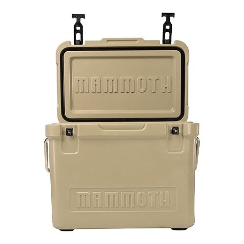  Mammoth Coolers Cruiser Series, Insulated Hard Ice Chest with Durable Double-Walled Rotomolded Construction, Great for On-The-Go Recreational Activities (Cruiser 15, Tan)