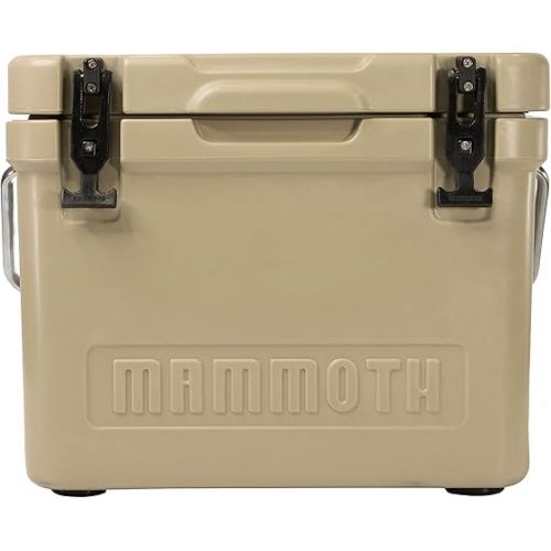  Mammoth Coolers Cruiser Series, Insulated Hard Ice Chest with Durable Double-Walled Rotomolded Construction, Great for On-The-Go Recreational Activities (Cruiser 15, Tan)