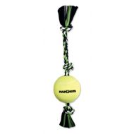 Mammoth Pet Products Flossy Chews Tug with BIG 6-Inch Tennis Ball, X-Large, 36-Inch