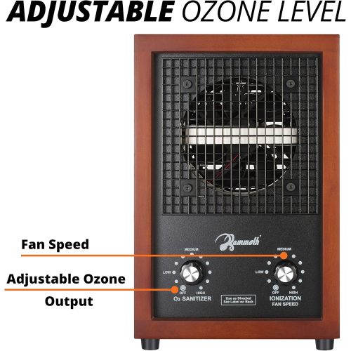  [아마존베스트]Ion and Ozone Generator Air Purifier, Ionizer & Deodorizer adjustable up to 3,500 SqFt - Ideal for Dust, Pollen, Pets & Smoke Smell by Mammoth