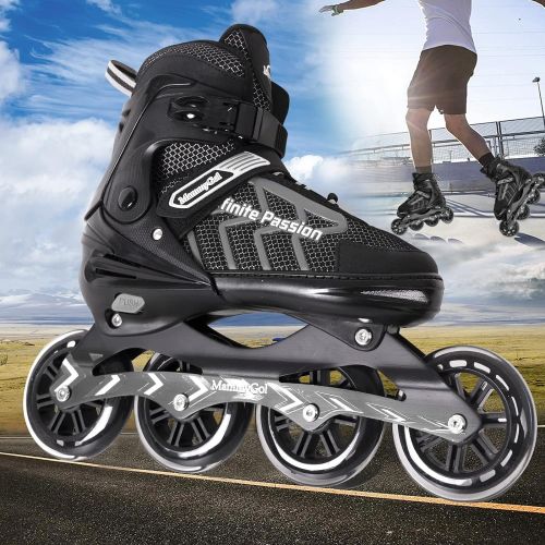  MammyGol Adjustable Inline Skates for Adults and Teen, Safe and Durable Roller Skates with Giant Wheels,High Performance Skates for Girls and Boys,Men and Women
