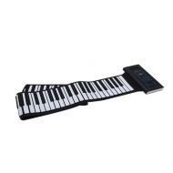 Mamrar 6188 Key Hand Roll Piano Professional Version Thick Folding Piano Soft Keyboard Portable Beginner Mini Practice Piano,Black,61K
