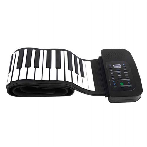  Mamrar 88-Key Hand Roll Piano Childrens Electronic Piano Portable Keyboard Silicone Soft Piano Beginners Practice Piano