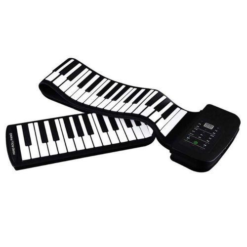  Mamrar 88-Key Hand Roll Piano Childrens Electronic Piano Portable Keyboard Silicone Soft Piano Beginners Practice Piano