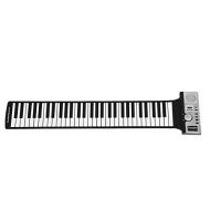 Mamrar 61-Key Hand Roll Piano Portable Folding Keyboard Piano Children Adult Silicone Keyboard Enlighten Piano