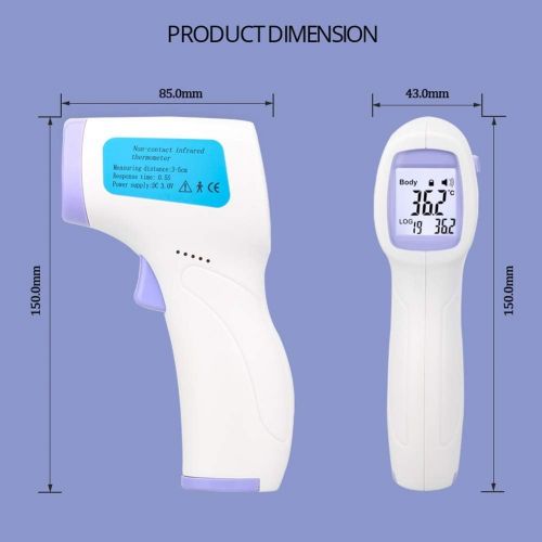  Manalada Stirnthermometer Ohrthermometer Digitales Infrarot Thermometer fuer Babys, Erwachsene und Objekte,Speicherfunktion, 1 Sekunde Messung