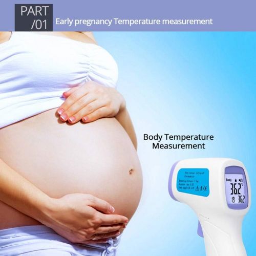  Manalada Stirnthermometer Ohrthermometer Digitales Infrarot Thermometer fuer Babys, Erwachsene und Objekte,Speicherfunktion, 1 Sekunde Messung