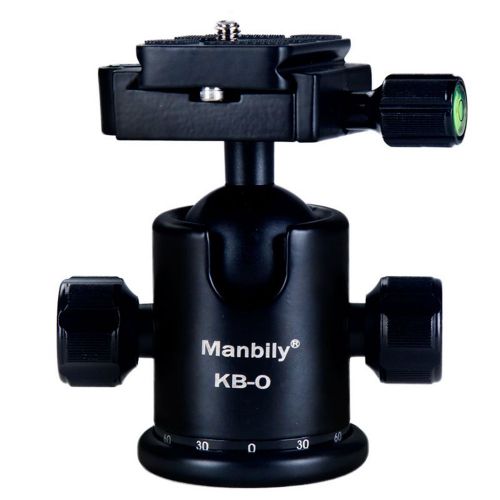 Damping Ball Head, Manbily Professional Photography Camera Tripod Mount Ballhead, 360 Degree Rotatable [Panoramic Head], 3D Head with [14 Quick Release Plate] [Dual Bubble Level]