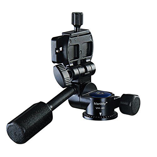  Manbily VH-40 Professional Camera Tripod Tilt Head Two-dimensional Pan Heads For Monopod with Quick Release Plate