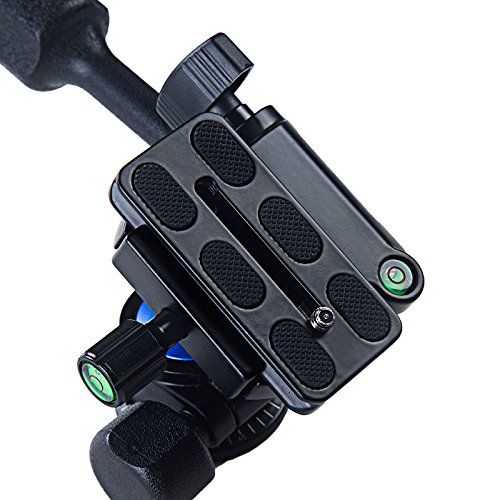  Manbily VH-40 Professional Camera Tripod Tilt Head Two-dimensional Pan Heads For Monopod with Quick Release Plate