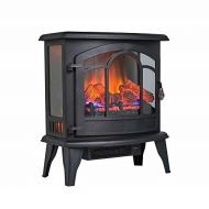 Mandycng Modern Freestanding Electric Heater, Home Kids Room Adjustable Electric Fireplace, Bedroom Livingroom Imitation Flame Effect 1500W Fireplace Stove, Great for Conference Ro