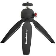 Manfrotto MTPIXIMII-B, PIXI Mini Tripod with Handgrip for Compact System Cameras, for DSLR, Mirrorless, Video, Made in Italy, Technopolymer and Aluminum, Black