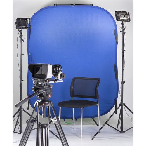  Manfrotto Chromakey Collapsible Background - 5x6' - Blue/Green