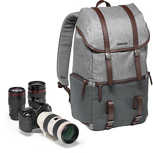  Manfrotto MB LF-WN-BP Camera & Laptop Backpack for DSLR Lifestyle Windsor, Grey