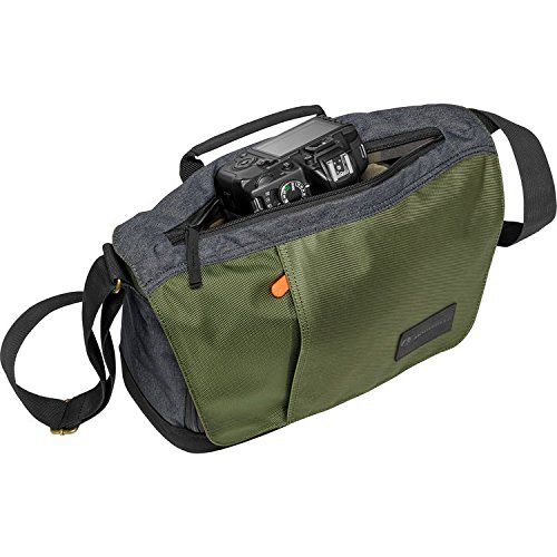  Manfrotto MB MS-M-GR Lightweight Street Camera Messenger Bag for CSC/DSLR, Green & Grey