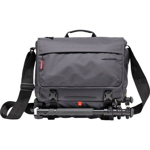  Manfrotto Manhattan Speedy 30 Messenger Bag for CSC, DSLR/Mirrorless Cameras, DJI Mavic Pro/Pro Platinum Drones, Gray