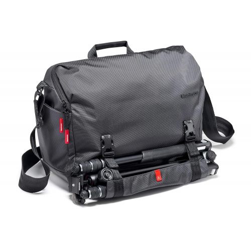  Manfrotto Manhattan Speedy 30 Messenger Bag for CSC, DSLR/Mirrorless Cameras, DJI Mavic Pro/Pro Platinum Drones, Gray