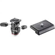 Manfrotto MH804 3-Way, Pan-and-Tilt Head Kit with 200LT-PL Quick Release Plates