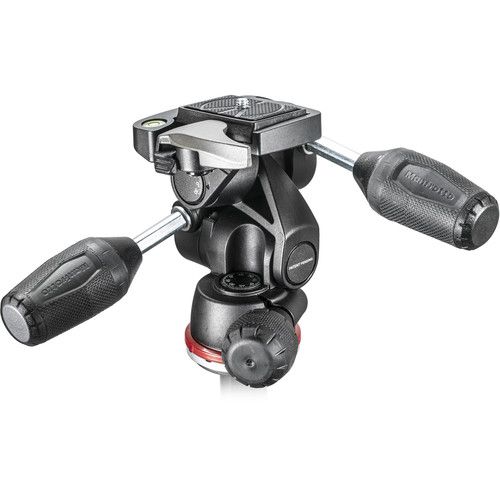  Manfrotto MH804 3-Way, Pan-and-Tilt Head with 200LT-PL Quick Release Plate