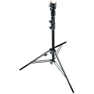 Manfrotto Steel Senior Stand with Leveling Leg (Black/Chrome-plated, 10.6')