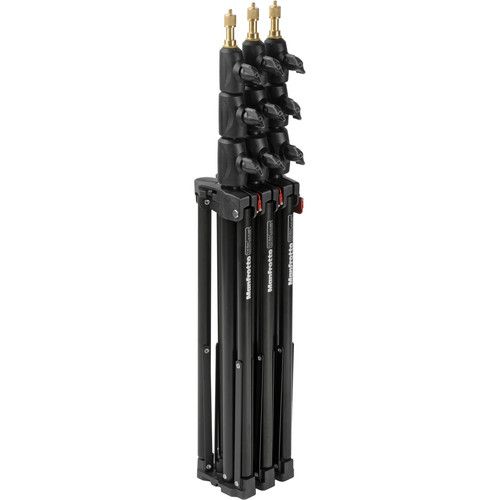  Manfrotto Alu Mini Compact Air-Cushioned Stand Quick Stack 3-Pack (Black, 7')