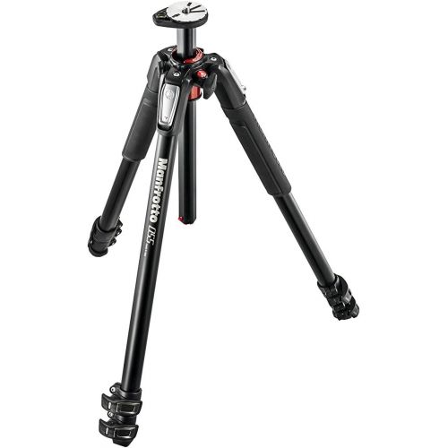  Manfrotto MK055XPRO3-3W 055 Kit Aluminium 3-Section Horizontal Column Tripod with 3-Way Head and Two ZAYKIR Quick Release Plates for the RC2 Rapid Connect Adapter