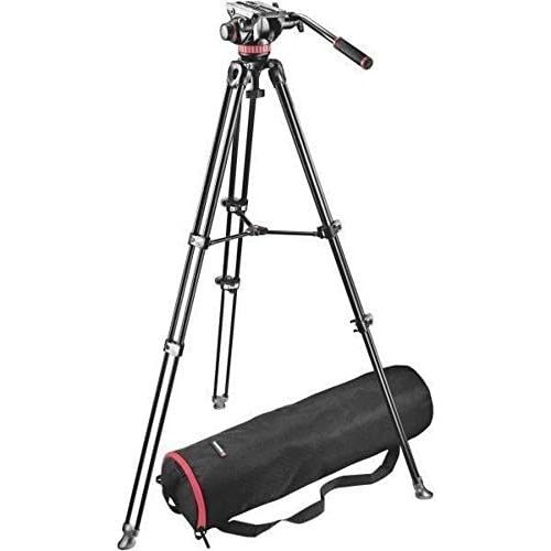  Manfrotto MVK502AM Video Telescoping Twin Leg Kit with 502 Video Head and Carry Bag