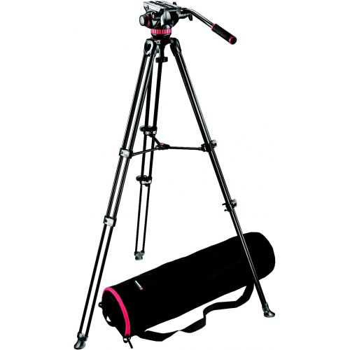  Manfrotto MVK502AM Video Telescoping Twin Leg Kit with 502 Video Head and Carry Bag