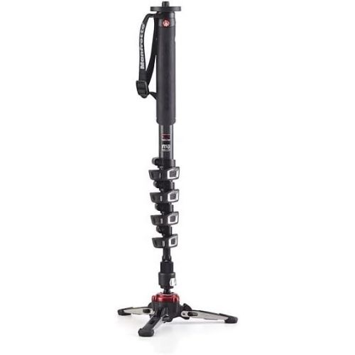  Manfrotto Xpro 5 Section Carbon Fiber Video Monopod, Black (MVMXPROC5US)