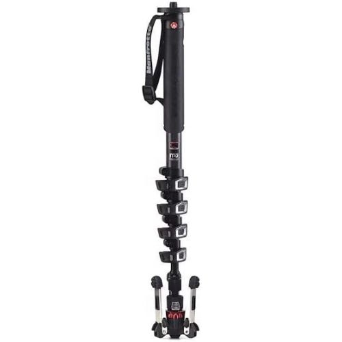  Manfrotto Xpro 5 Section Carbon Fiber Video Monopod, Black (MVMXPROC5US)