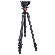 Manfrotto MVH500AH 755CX3 Lightweight Fluid Video System with Carbon Fiber Legs and Bag (Black)