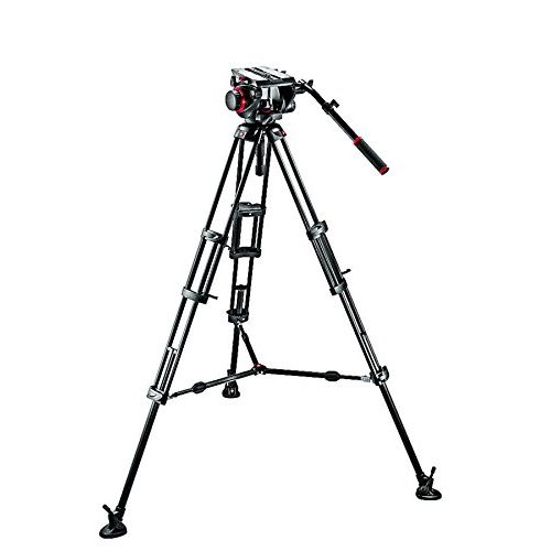  Manfrotto 509HD Video Head with 545B Tripod Legs and Mid-Level Spreader