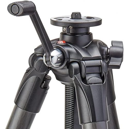  Manfrotto 057 Carbon Fiber 4-Section Geared Tripod (MT057C4-G),Black