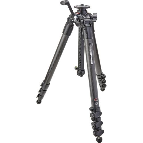  Manfrotto 057 Carbon Fiber 4-Section Geared Tripod (MT057C4-G),Black