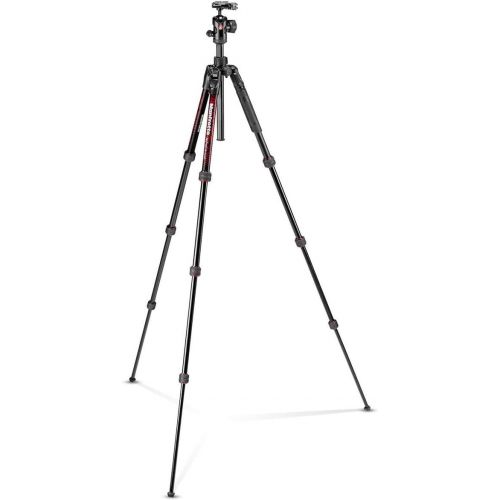  Manfrotto Befree Advanced Travel Aluminum Tripod with Ball Head (Twist Locks, Red)