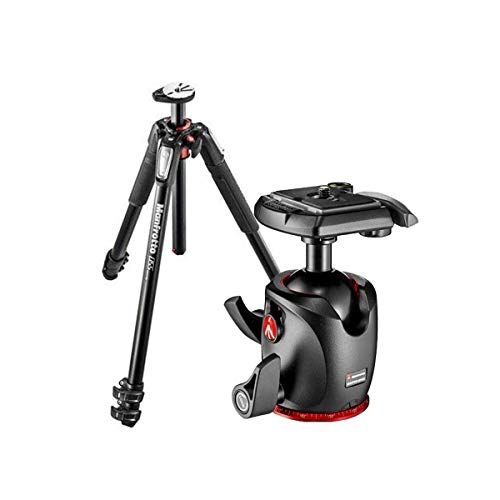  Manfrotto MT055XPRO3 Aluminum 3 Section Tripod with Horizontal Column, 19.84lbs Load Capacity, 66.93 Maximum Height - Bundle MHXPRO-BHQ2 XPRO Ball Head with Quick-Release