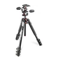 Manfrotto MK190XPRO4-3W Aluminum 4-Section Tripod Kit with 3-Way Head ,Black