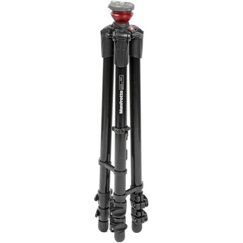  Manfrotto 755XB MDEVE Aluminum Tripod with Built in 50mm Ball Leveler,Black