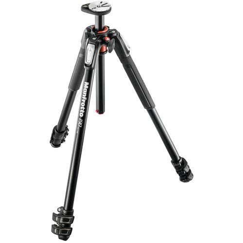  Manfrotto MT190XPRO3 3 Section Aluminum Tripod Legs with Q90 Column (Black) Includes A Bonus ZAYKiR Tripod Strap Non-Slip with Two Quick-Release Loops (Black)