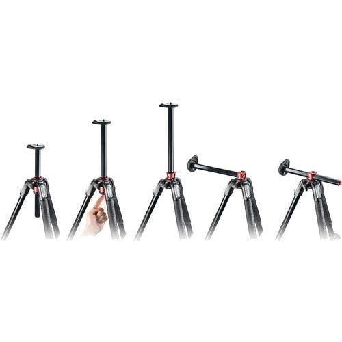  Manfrotto MT190XPRO3 3 Section Aluminum Tripod Legs with Q90 Column (Black) Includes A Bonus ZAYKiR Tripod Strap Non-Slip with Two Quick-Release Loops (Black)