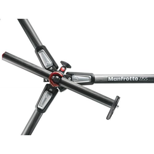  Manfrotto 055 Carbon Fiber 4-Section Tripod with Horizontal Column (MT055CXPRO4),Black