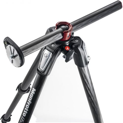  Manfrotto 055 Carbon Fiber 4-Section Tripod with Horizontal Column (MT055CXPRO4),Black