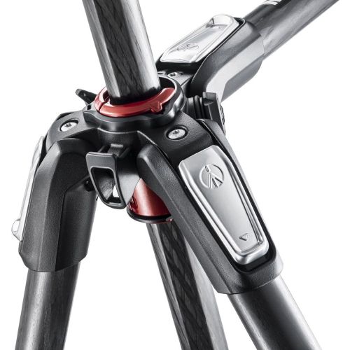  Manfrotto 055 Carbon Fiber 4-Section Tripod with Horizontal Column (MT055CXPRO4),Black