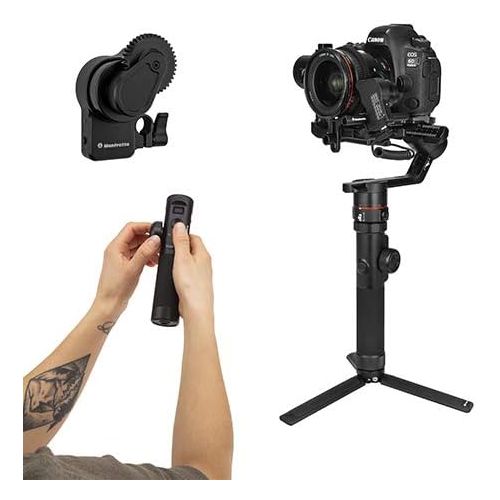  Manfrotto MVG460FFR - Pro Kit, Portable 3-Axis Professional Gimbal Stabiliser with Follow Focus and Remote Control, for Reflex Cameras, Holds up to 10.1 lbs, for Photographers, Vlo