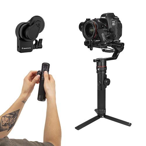  Manfrotto MVG460FFR - Pro Kit, Portable 3-Axis Professional Gimbal Stabiliser with Follow Focus and Remote Control, for Reflex Cameras, Holds up to 10.1 lbs, for Photographers, Vlo