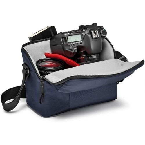  Visit the Manfrotto Store Manfrotto MB NX-SB-IIBU Shoulder Bag for DSLR Camera with Additional Lens (Blue)