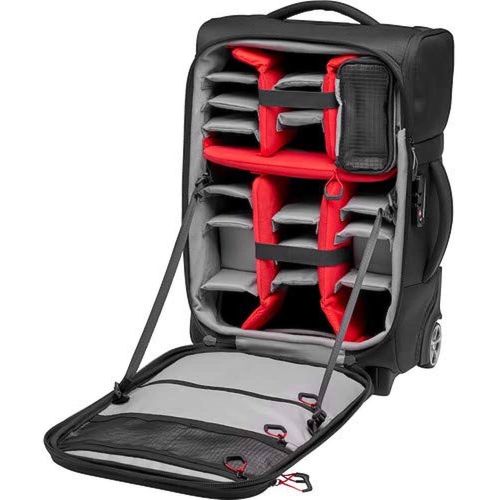  Visit the Manfrotto Store Manfrotto Reloader Air-55 Pro Light Camera Roller Bag for Camcorders, DSLR, Professional Reflex Cameras, Holds up to 2 Camera Bodies with Lenses, Pocket for 17 PC and Pocket for Do