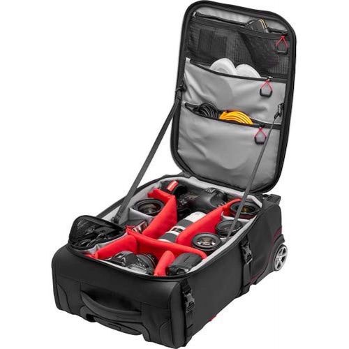  Visit the Manfrotto Store Manfrotto Reloader Air-55 Pro Light Camera Roller Bag for Camcorders, DSLR, Professional Reflex Cameras, Holds up to 2 Camera Bodies with Lenses, Pocket for 17 PC and Pocket for Do