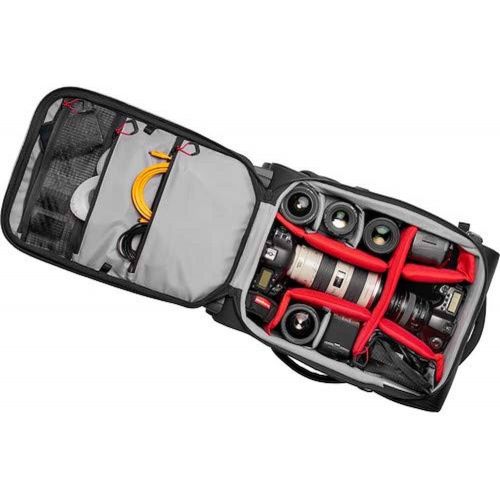  Visit the Manfrotto Store Manfrotto Reloader Air-55 Pro Light Camera Roller Bag for Camcorders, DSLR, Professional Reflex Cameras, Holds up to 2 Camera Bodies with Lenses, Pocket for 17 PC and Pocket for Do